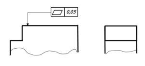 Tolerancja płaskości - przykład rysunkowy