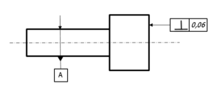 Tolerancja prostopadłości - przykład rysunkowy